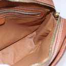 CELINE Macadam Canvas Shoulder Bag PVC Leather Brown Gold Auth ki6137-20