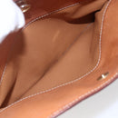 CELINE Macadam Canvas Shoulder Bag PVC Leather Brown Gold Auth ki6137-23