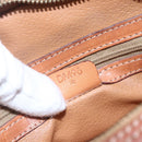 CELINE Macadam Canvas Shoulder Bag PVC Leather Brown Gold Auth ki6137-12