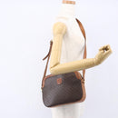 CELINE Macadam Canvas Shoulder Bag PVC Leather Brown Gold Auth ki6137-25