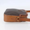 CELINE Macadam Canvas Shoulder Bag PVC Leather Brown Gold Auth ki6137-3