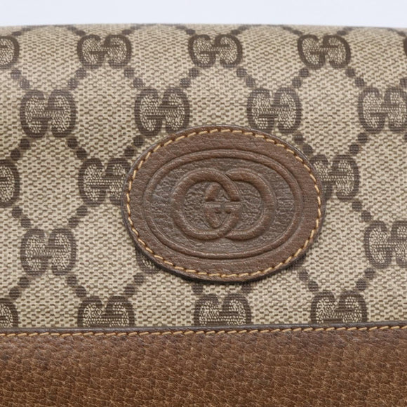GUCCI GG Supreme Shoulder Bag PVC Leather Beige Gold 001 106 0185 Auth ki6140