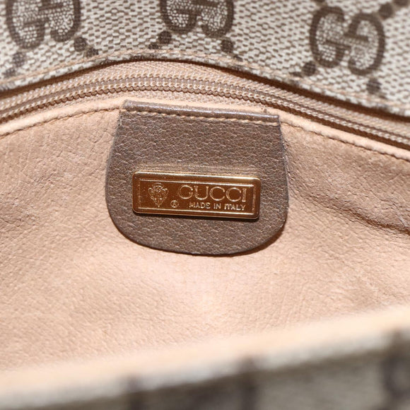 GUCCI GG Supreme Shoulder Bag PVC Leather Beige Gold 001 106 0185 Auth ki6140