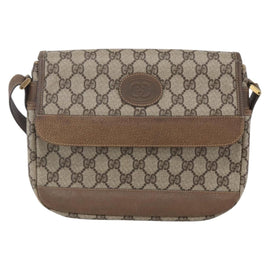 GUCCI GG Supreme Shoulder Bag PVC Leather Beige Gold 001 106 0185 Auth ki6140 - 0