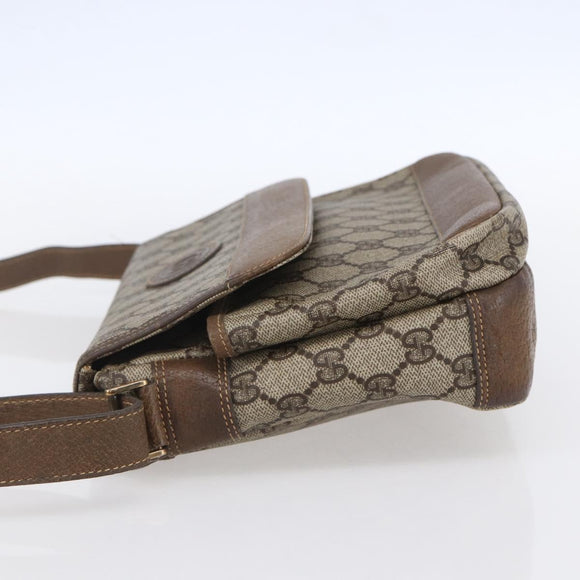 GUCCI GG Supreme Shoulder Bag PVC Leather Beige Gold 001 106 0185 Auth ki6140