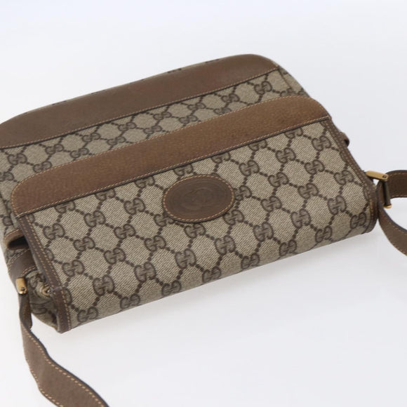 GUCCI GG Supreme Shoulder Bag PVC Leather Beige Gold 001 106 0185 Auth ki6140