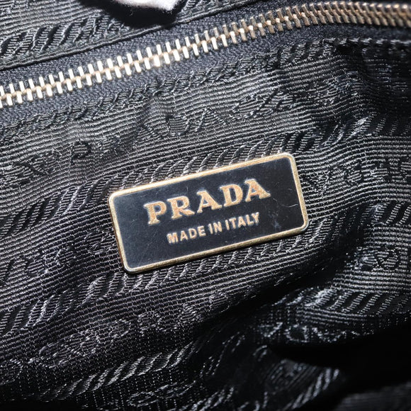PRADA Hand Bag Nylon Red Gold Auth ki6141