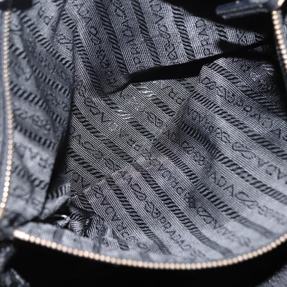 PRADA Hand Bag Nylon Red Gold Auth ki6141