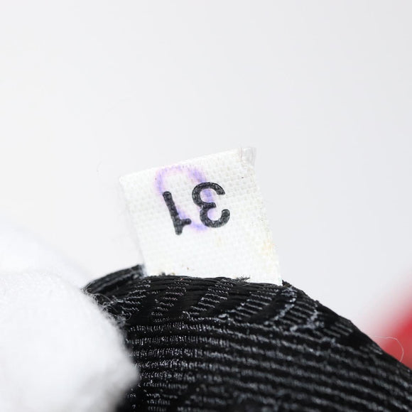 PRADA Hand Bag Nylon Red Gold Auth ki6141