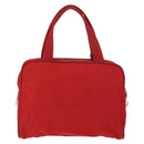 PRADA Hand Bag Nylon Red Gold Auth ki6141-2