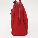 PRADA Hand Bag Nylon Red Gold Auth ki6141-4