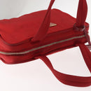 PRADA Hand Bag Nylon Red Gold Auth ki6141-6