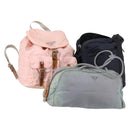 PRADA Shoulder Bag Nylon 3 Set Navy Pink gray Auth ki6143-1