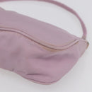 PRADA Accessory Pouch Nylon Pink Silver Auth ki6145-14