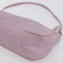 PRADA Accessory Pouch Nylon Pink Silver Auth ki6145-16