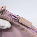 PRADA Accessory Pouch Nylon Pink Silver Auth ki6145-9