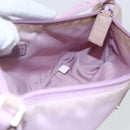 PRADA Accessory Pouch Nylon Pink Silver Auth ki6145-20