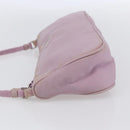 PRADA Accessory Pouch Nylon Pink Silver Auth ki6145-3