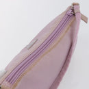 PRADA Accessory Pouch Nylon Pink Silver Auth ki6145-6
