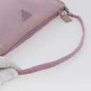 PRADA Accessory Pouch Nylon Pink Silver Auth ki6145-7