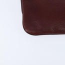 CARTIER Must Line Shoulder Bag Leather Bordeaux Gold Auth ki6147-12