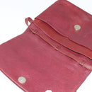 CARTIER Must Line Shoulder Bag Leather Bordeaux Gold Auth ki6147-15