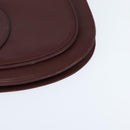 CARTIER Must Line Shoulder Bag Leather Bordeaux Gold Auth ki6148-11