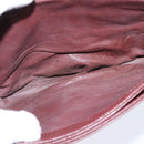 CARTIER Must Line Shoulder Bag Leather Bordeaux Gold Auth ki6148-16