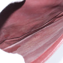 CARTIER Must Line Shoulder Bag Leather Bordeaux Gold Auth ki6148-20