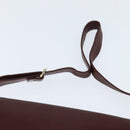 CARTIER Must Line Shoulder Bag Leather Bordeaux Gold Auth ki6148-8