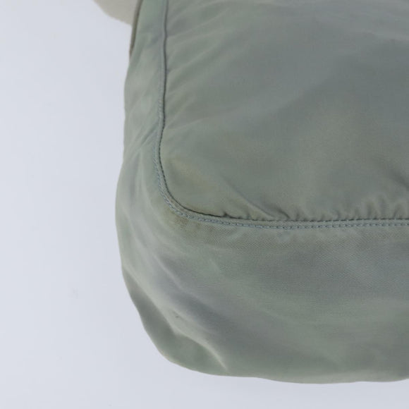 PRADA Shoulder Bag Nylon Light Blue Silver Auth ki6149