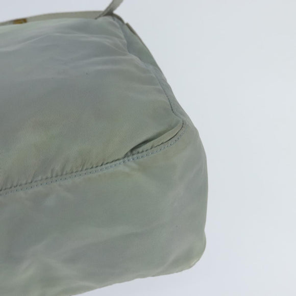 PRADA Shoulder Bag Nylon Light Blue Silver Auth ki6149