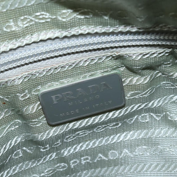 PRADA Shoulder Bag Nylon Light Blue Silver Auth ki6149