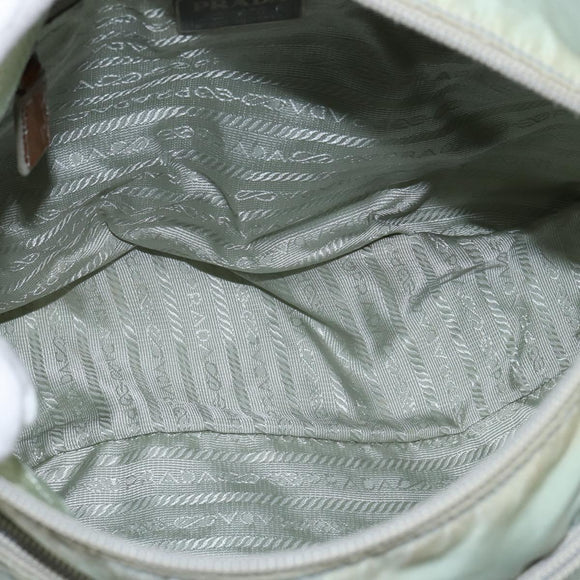 PRADA Shoulder Bag Nylon Light Blue Silver Auth ki6149