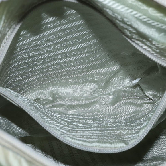 PRADA Shoulder Bag Nylon Light Blue Silver Auth ki6149