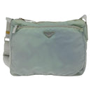 PRADA Shoulder Bag Nylon Light Blue Silver Auth ki6149-13