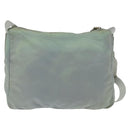 PRADA Shoulder Bag Nylon Light Blue Silver Auth ki6149-2