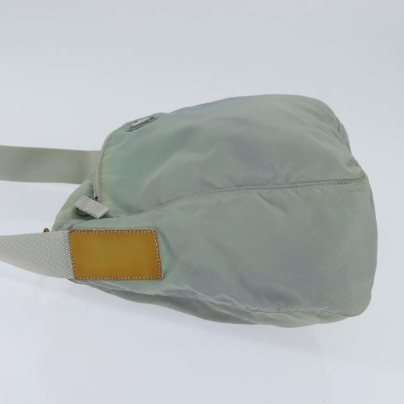 PRADA Shoulder Bag Nylon Light Blue Silver Auth ki6149