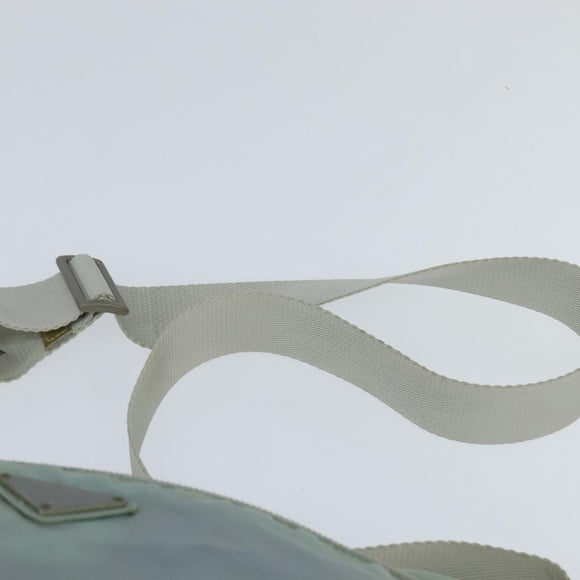 PRADA Shoulder Bag Nylon Light Blue Silver Auth ki6149