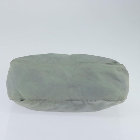 PRADA Shoulder Bag Nylon Light Blue Silver Auth ki6149