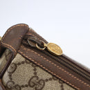 GUCCI GG Supreme Web Sherry Line Bag PVC Beige Gold 89 02 032 Auth ki6150-15