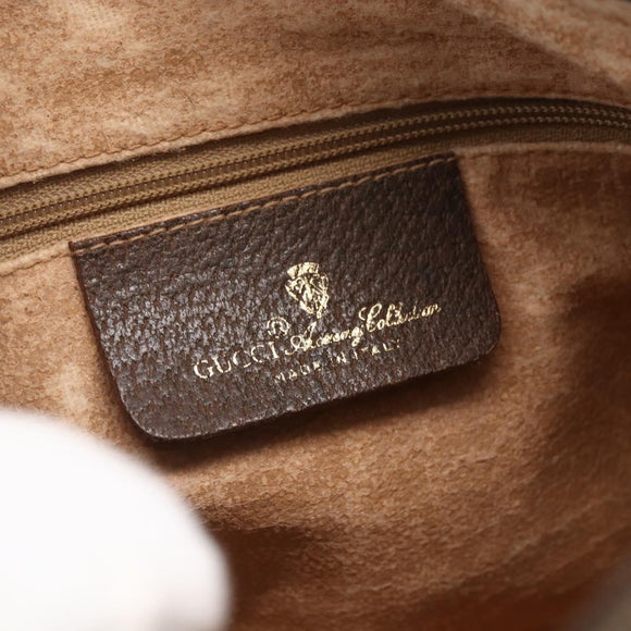 GUCCI GG Supreme Web Sherry Line Bag PVC Beige Gold 89 02 032 Auth ki6150