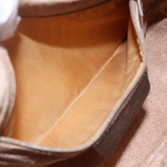 GUCCI GG Supreme Web Sherry Line Bag PVC Beige Gold 89 02 032 Auth ki6150