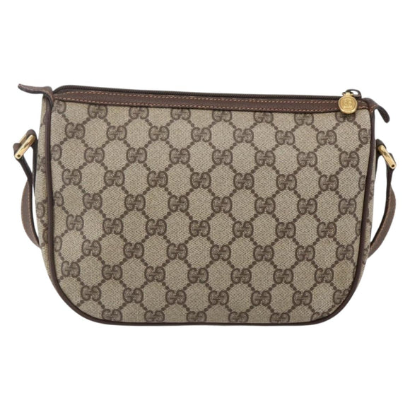 GUCCI GG Supreme Web Sherry Line Bag PVC Beige Gold 89 02 032 Auth ki6150