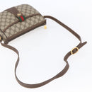 GUCCI GG Supreme Web Sherry Line Bag PVC Beige Gold 89 02 032 Auth ki6150-7