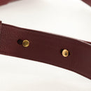 CARTIER Must Line Shoulder Bag Leather Bordeaux Gold Auth ki6152-10