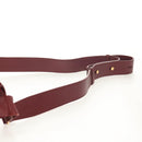 CARTIER Must Line Shoulder Bag Leather Bordeaux Gold Auth ki6152-11