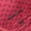 CARTIER Must Line Shoulder Bag Leather Bordeaux Gold Auth ki6152-22