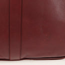 CARTIER Must Line Shoulder Bag Leather Bordeaux Gold Auth ki6152-4