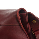 CARTIER Must Line Shoulder Bag Leather Bordeaux Gold Auth ki6152-5